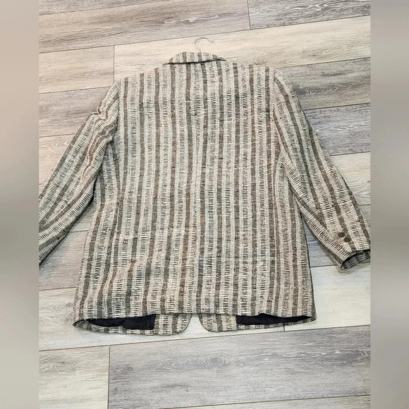 Alex New York 100% Silk gold tweed blazer - Picture 6 of 13